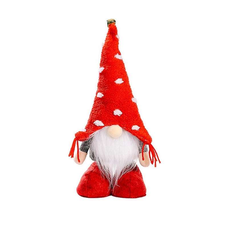 Christmas Long Legged Santa Gnome Plush Doll Ornament Xmas Elf Toys-a