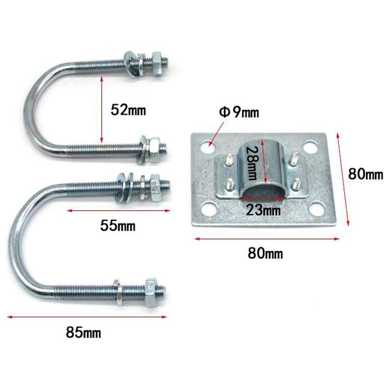 Antenna Mast Clamp Bracket with U-bolts Anti-rust Clamp Panel