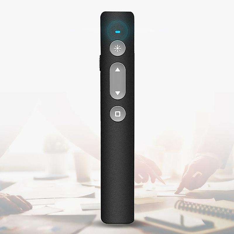 Rechargable Wireless Presenter Rf 2.4ghz Usb Black Powerpoint Ppt
