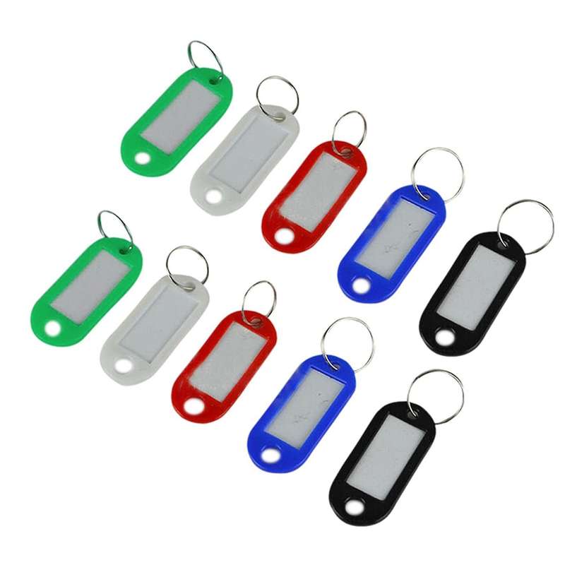 Color Plastic Key Id Label Name Card Tags Keychains Keyrings