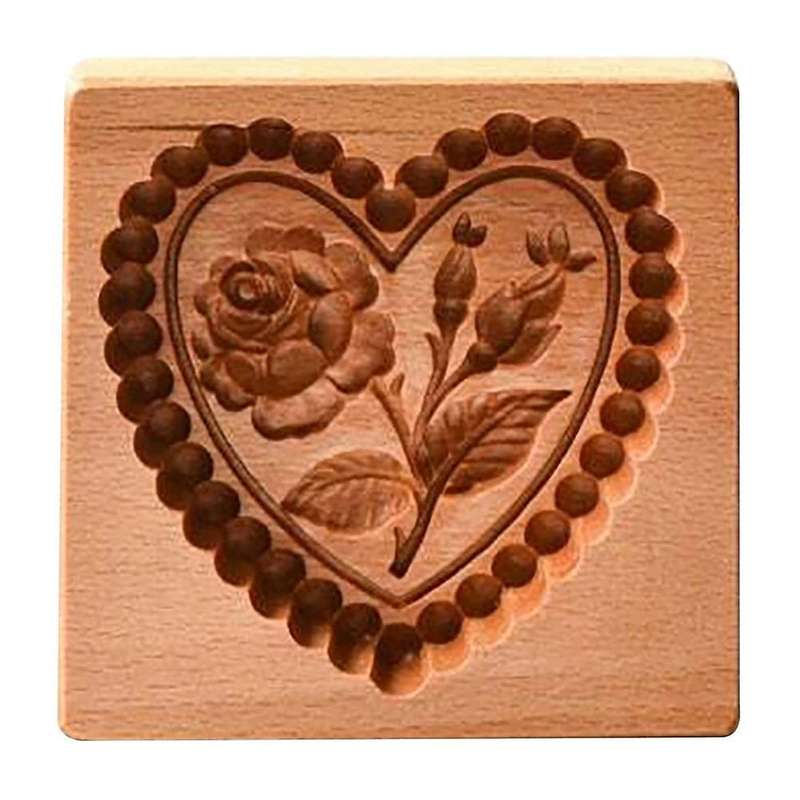Cookie Mold Shortbread Mold Wooden Biscuit Cutter Cookie Mold B