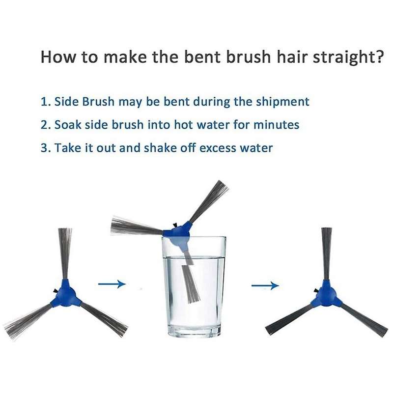 Side Brushes for Coredy R300 R550 R650 R700 8 Pack