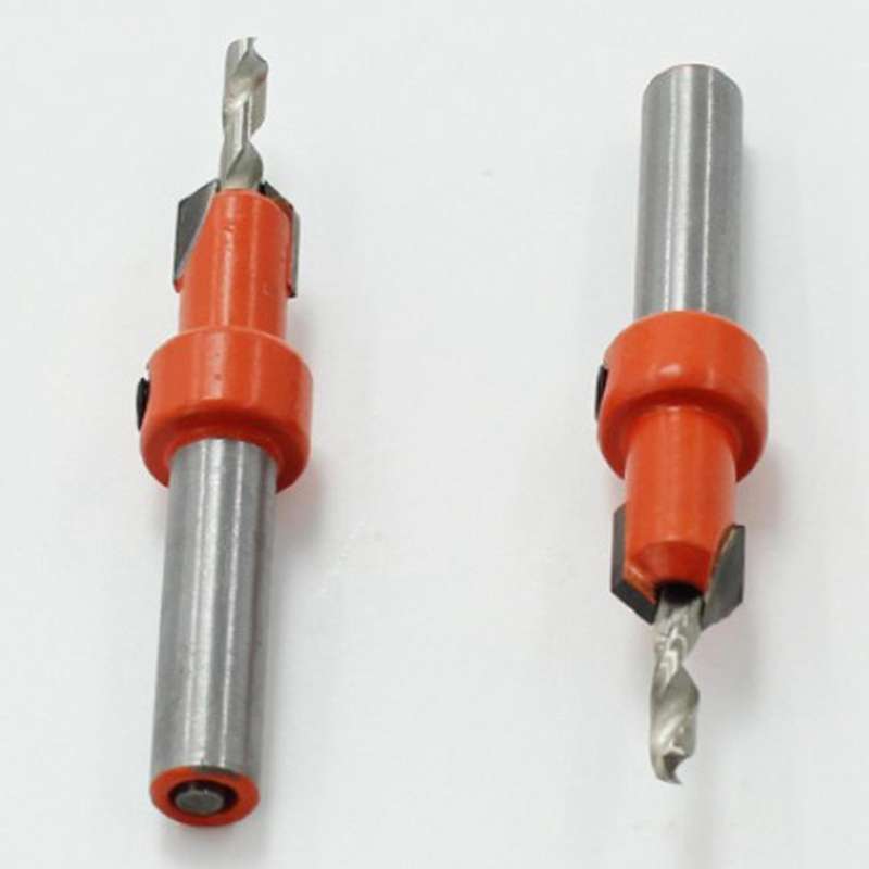 5pcs Wood Hole Drill Bit,8mm Shank Countersink Drill Bit Router Bit