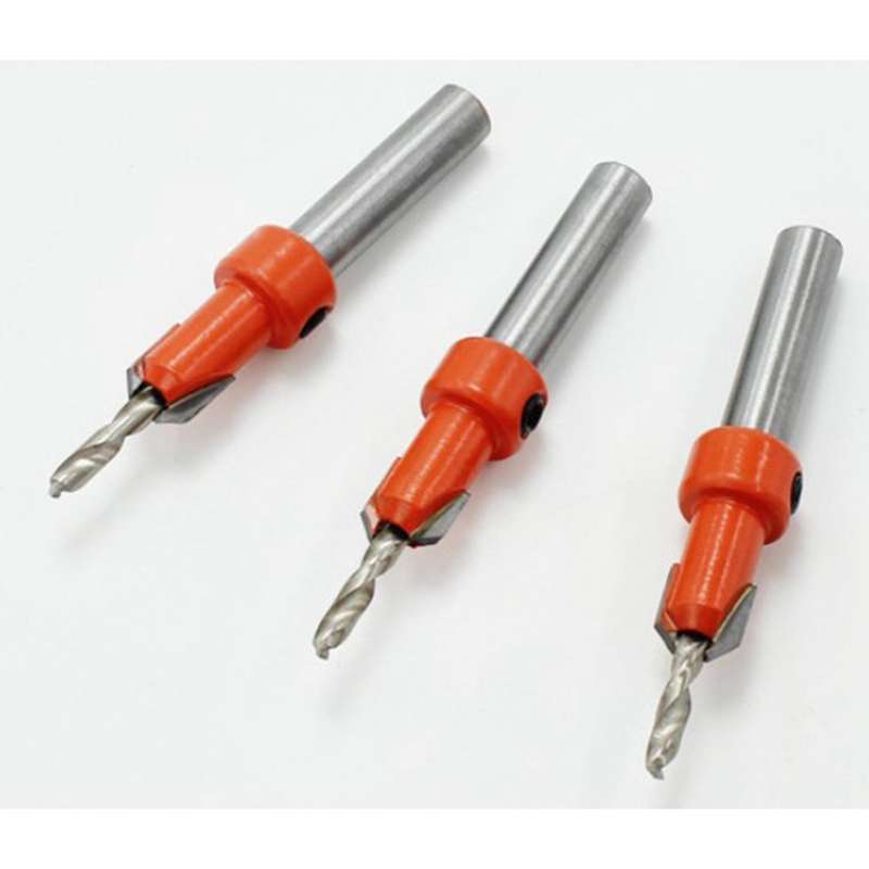 5pcs Wood Hole Drill Bit,8mm Shank Countersink Drill Bit Router Bit