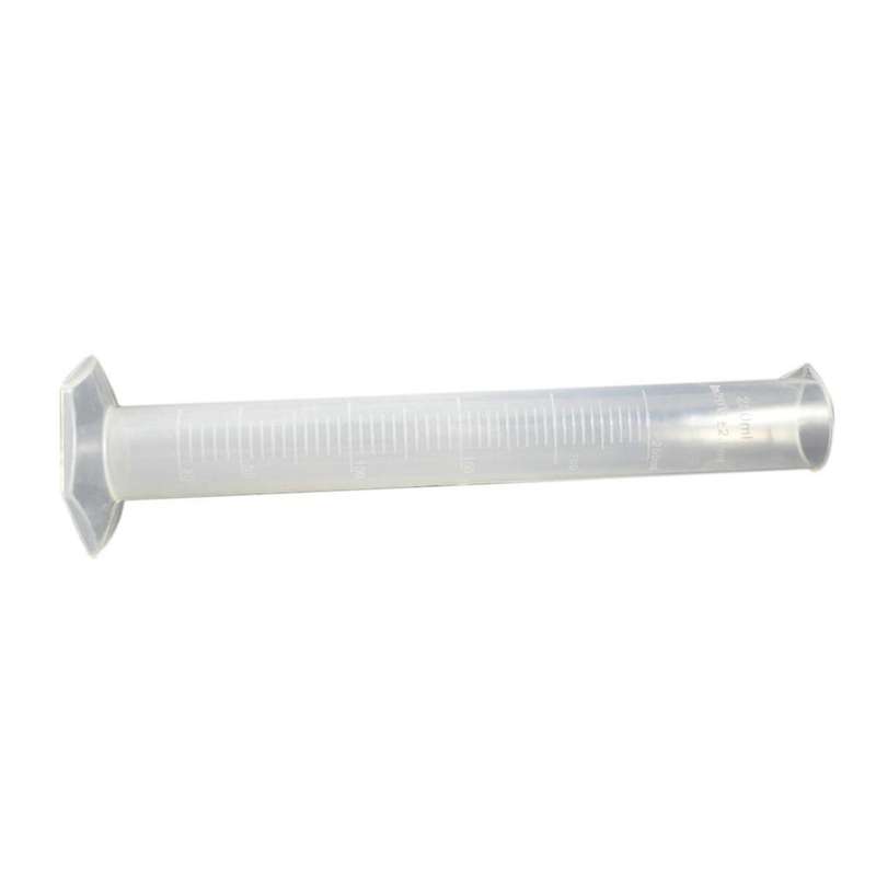 2x 250ml Clear White Plastic Liquid Measurement Graduated Cylinder