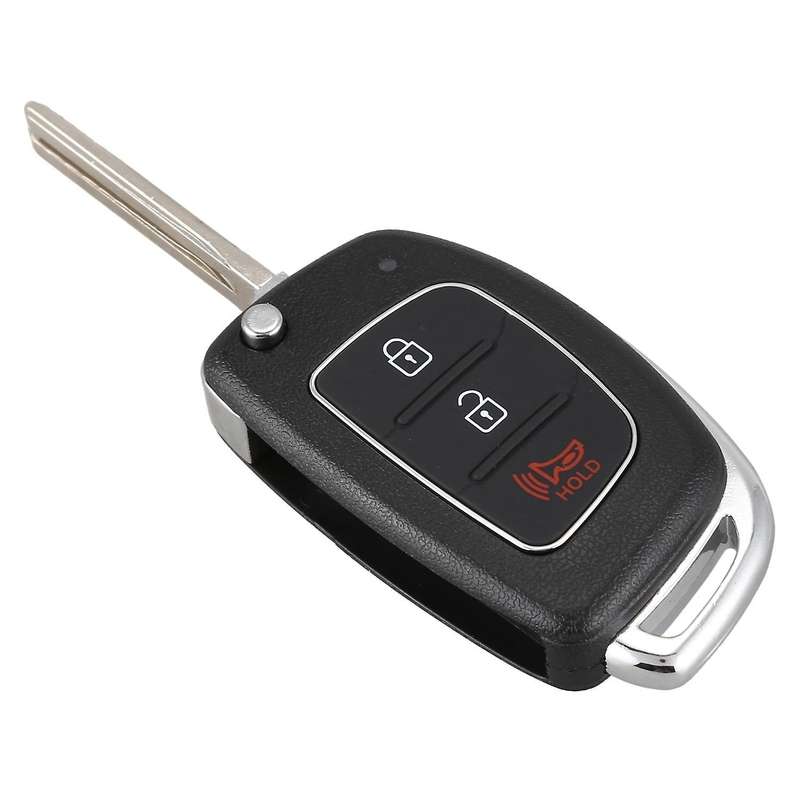 3 Buttons Flip Folding Remote Key Fob Shell Case for Mistra Hyundai
