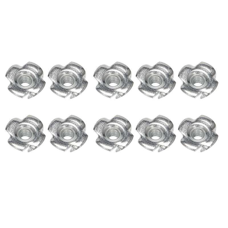 Set Of Assorted Four Prong Nuts Metal Coating (m4 100pcs)