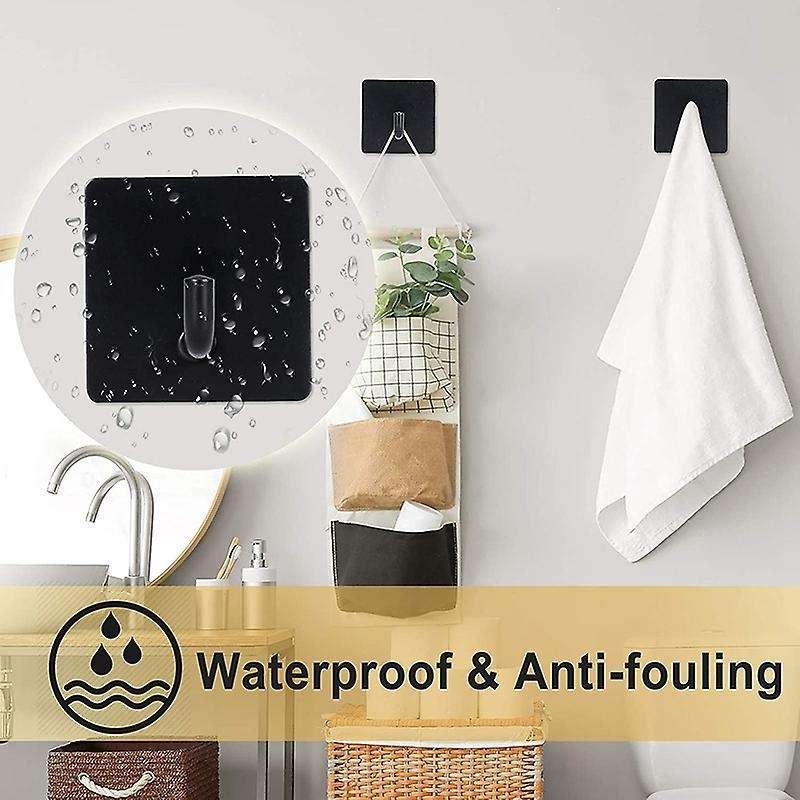 6pcs Adhesive Hooks Duty Towel Hooks for Home Hanging without Nails