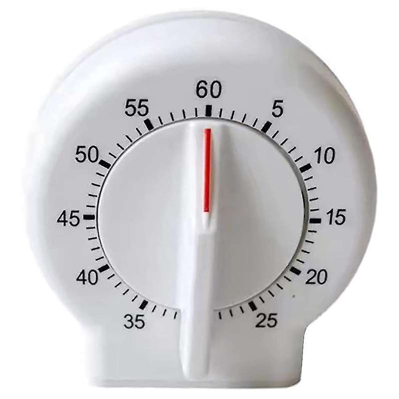 Kitchen Timer, 60 Minutes Mechanical Timer Clock (white)