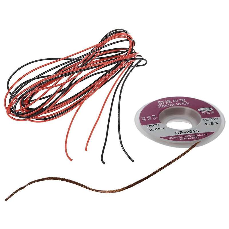 2pcs 2.0mm Solder Wick Remover Desoldering Braid Wire Sucker Cable