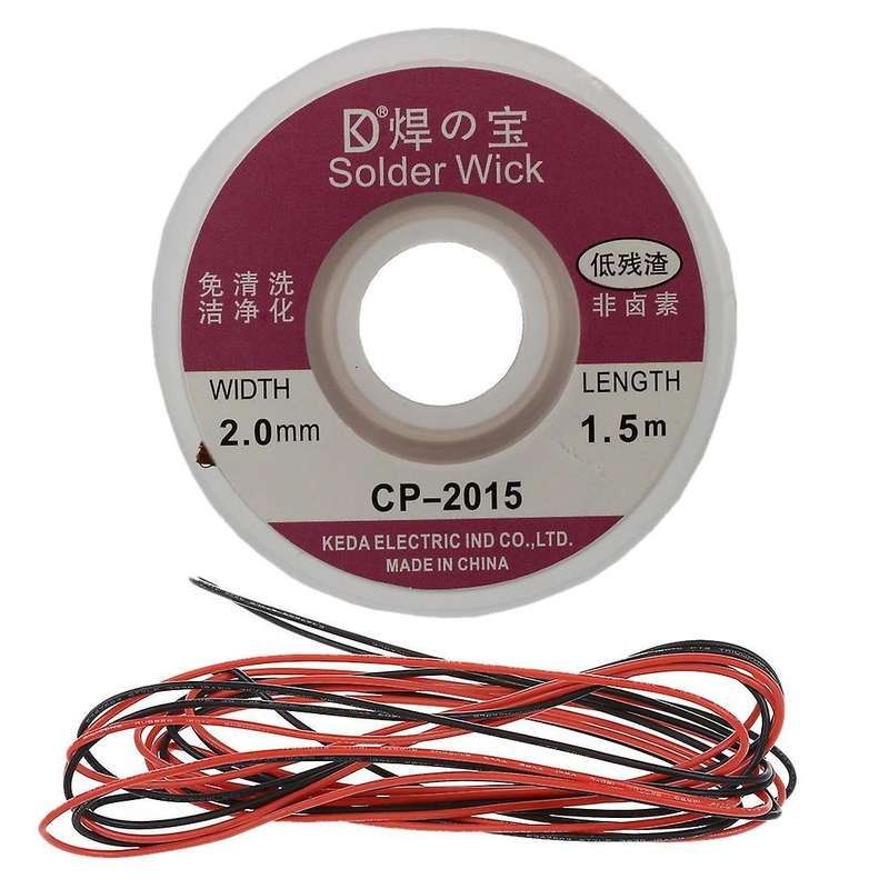 2pcs 2.0mm Solder Wick Remover Desoldering Braid Wire Sucker Cable