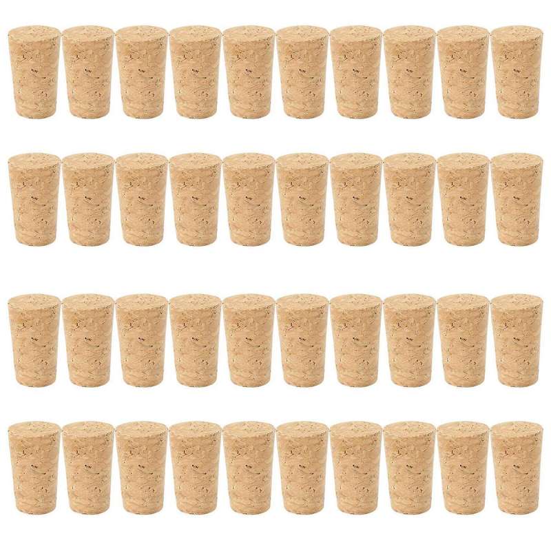 40pcs/lot Natural Wood Corks Cone Type Corks Plug Sealing Cap