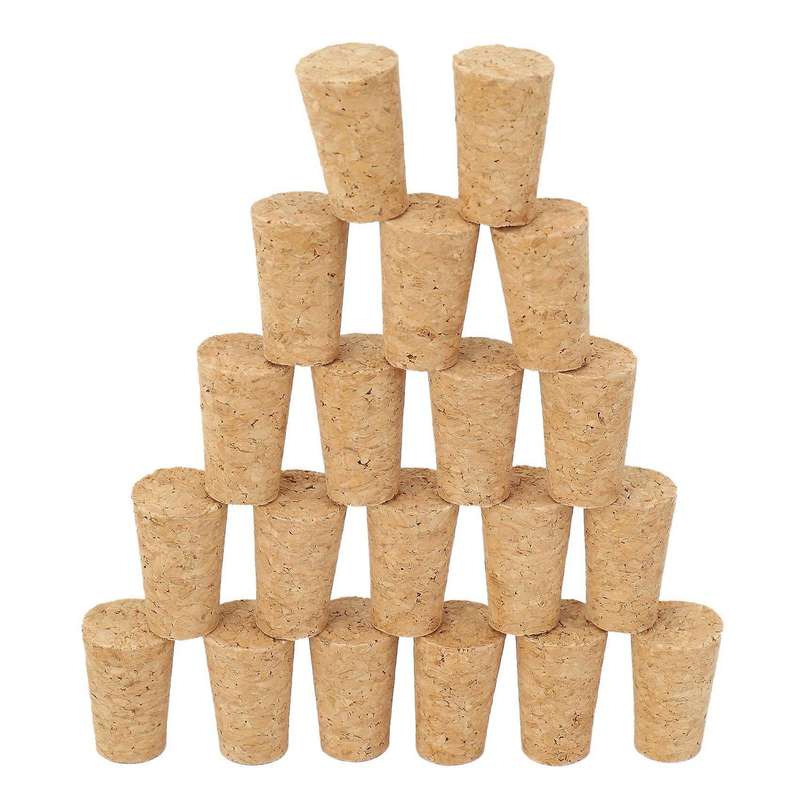 40pcs/lot Natural Wood Corks Cone Type Corks Plug Sealing Cap