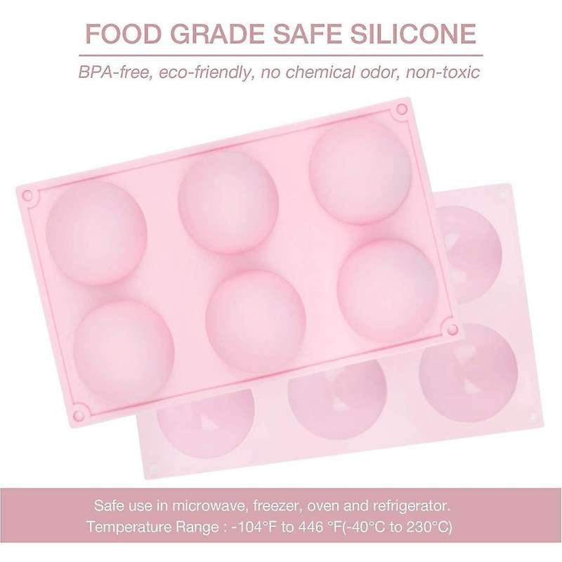 6 Holes Silicone Mold for Cocoa Candy Half Sphere Silicone Mold