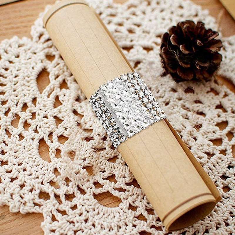 Napkin Ring Shiny Chair Bow Shiny Buckle Party Decoration ,silver