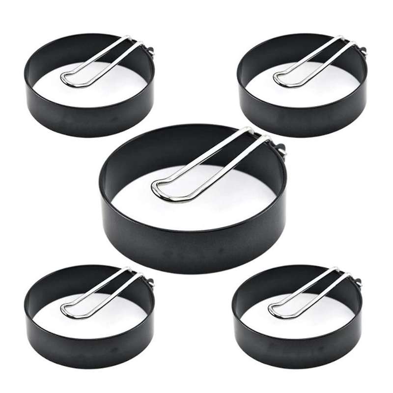 5 Pack Non-stick Egg Rings for Griddle,frying Egg Maker Molds