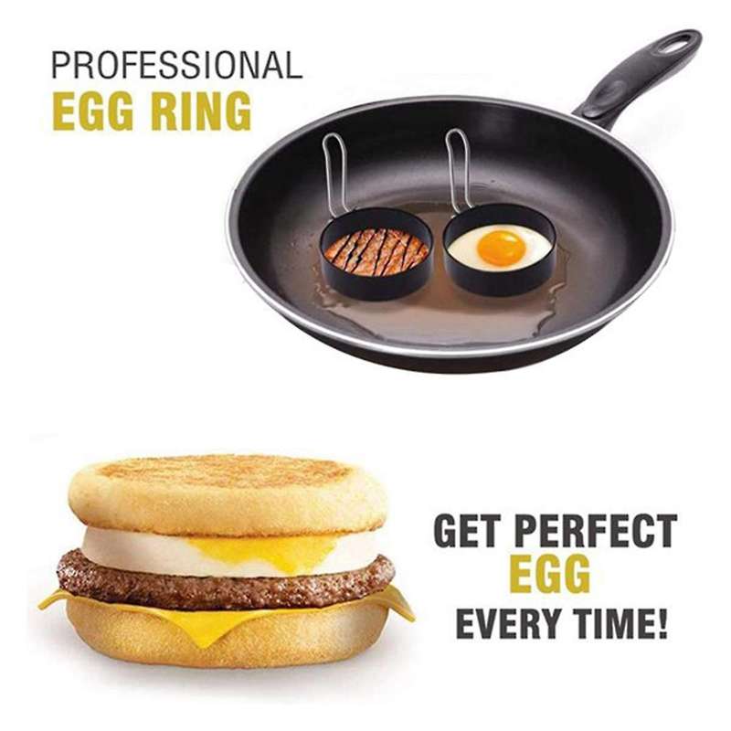 5 Pack Non-stick Egg Rings for Griddle,frying Egg Maker Molds