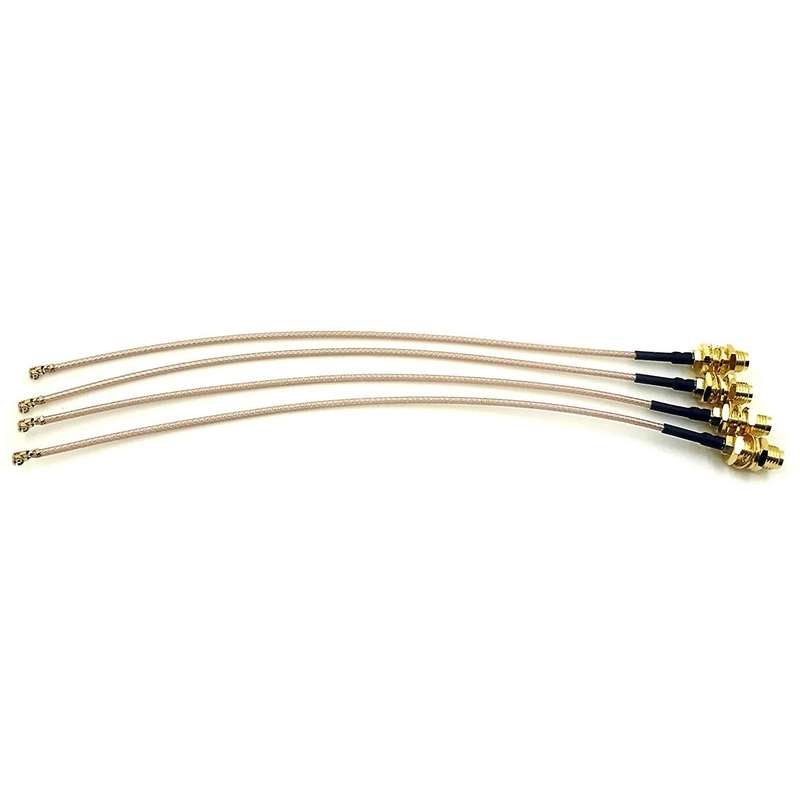 Pack Of 4 Rf U.fl(ipex/ipx) Mini Pci to Rp-sma Female Pigtail Antenna