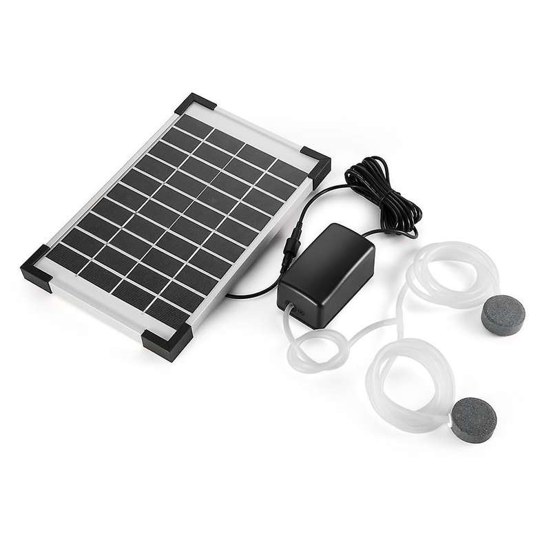 10v / 5w Solar Air Pump Has Built-in 2400mah Battery