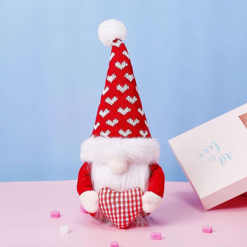 Gnomes Plush Toy for Kids Gifts Ornaments Rudolph Faceless Elf Doll B