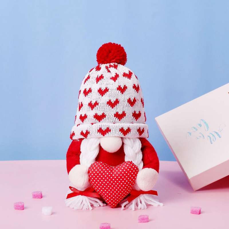 Gnomes Plush Toy for Kids Gifts Ornaments Rudolph Faceless Elf Doll B