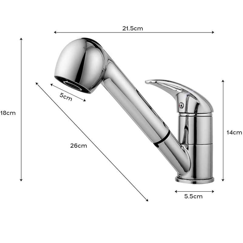 Kitchen Faucet, Modern Commercial Stainless Steel Single Bar Faucet