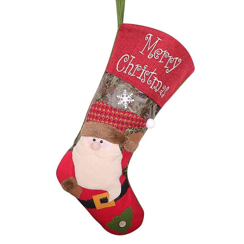 Christmas Stockings Santa Claus Snowman and Elk for Xmas Holiday , A