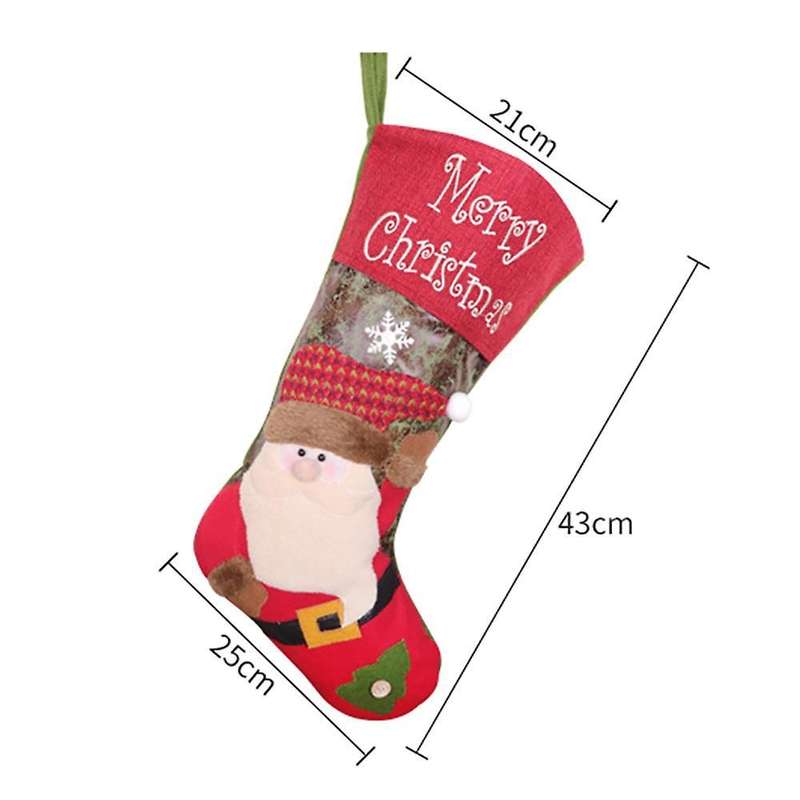 Christmas Stockings Santa Claus Snowman and Elk for Xmas Holiday , A