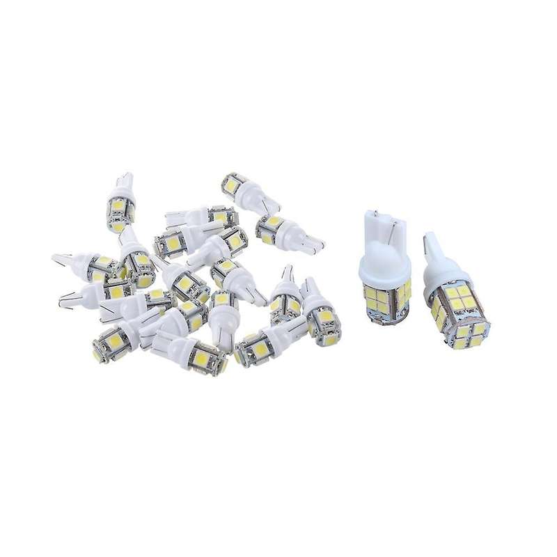 20pcs T10 194 168 W5w 5 5050 Smd Led Light Bulb Xenon Whit