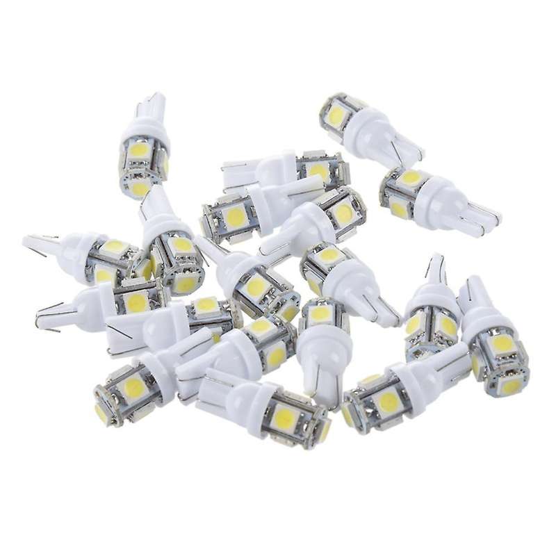 20pcs T10 194 168 W5w 5 5050 Smd Led Light Bulb Xenon Whit