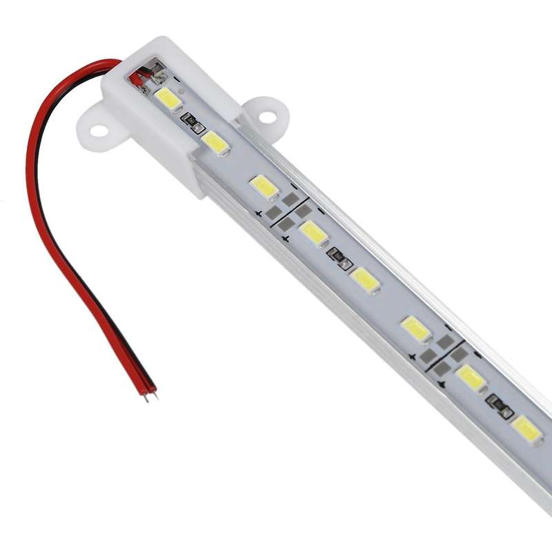 3x 50cm 12v 36 Led 5050 Smd Hard Strip Bar Light Aluminum Rigid White
