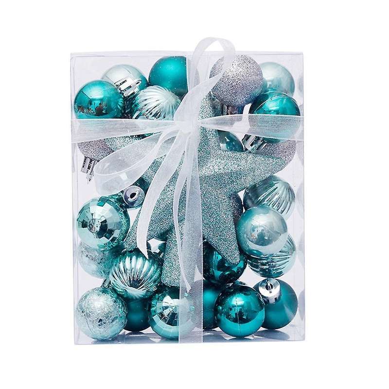 30pcs Glitter Christmas Tree Ball Baubles Colorful Xmas Party Decor,g
