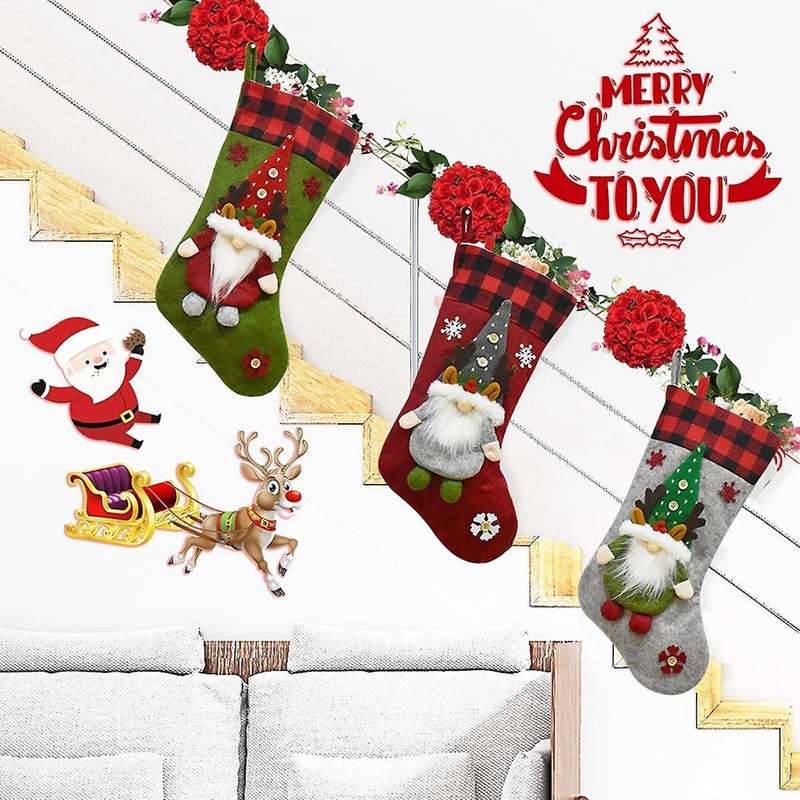 Christmas Gift Doll Christmas Stocking Child Christmas Gift Bag Red