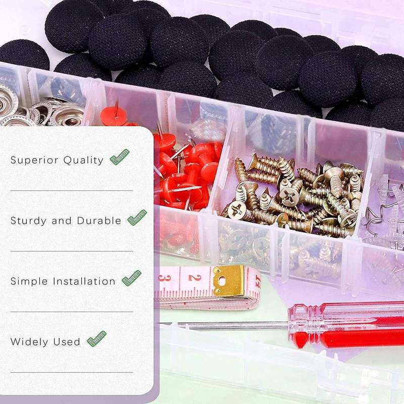 272pcs Car Roof Repair Rivet Kit Car Roof Buckle Retainer Black