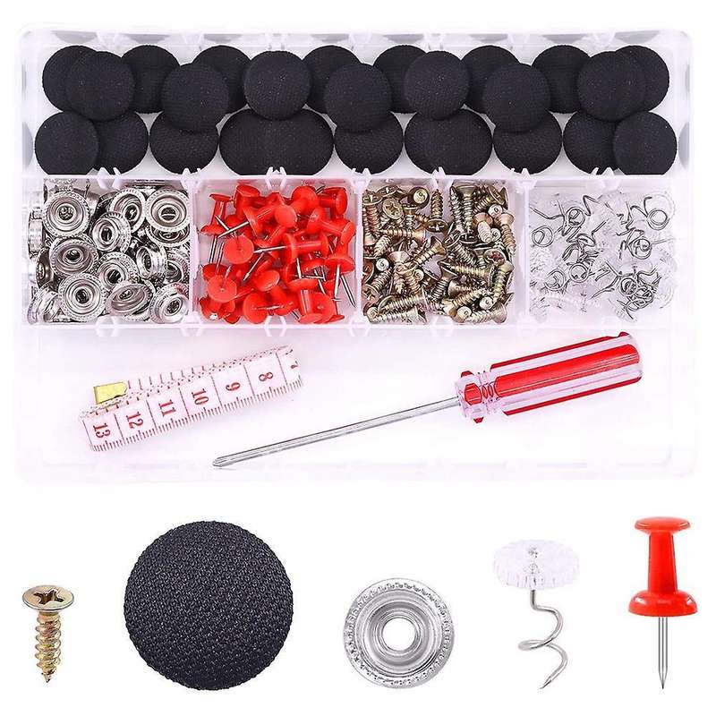 272pcs Car Roof Repair Rivet Kit Car Roof Buckle Retainer Black