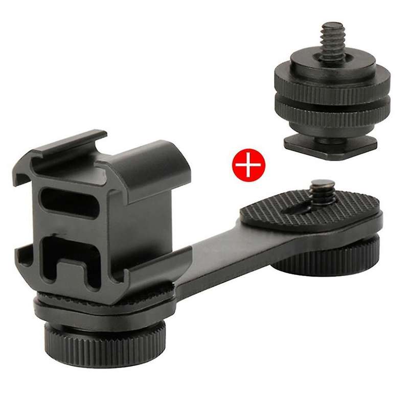 Camera Triple Cold Shoe Adapter,for Led Monitors/flash Video Camera