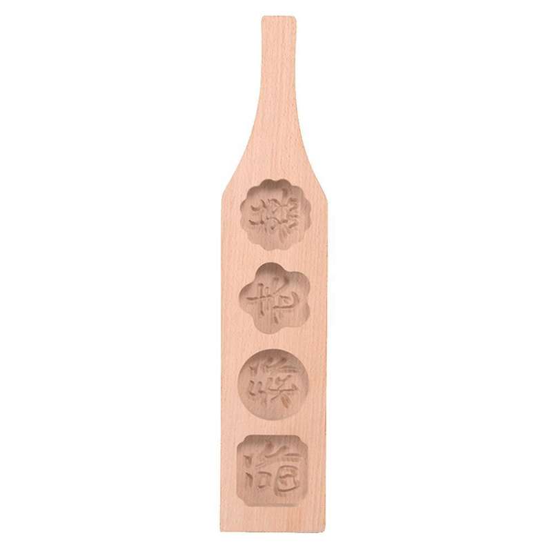 Wooden Moon Cake Mold for Making Mung Bean Cake Mold Cake Decors(d)