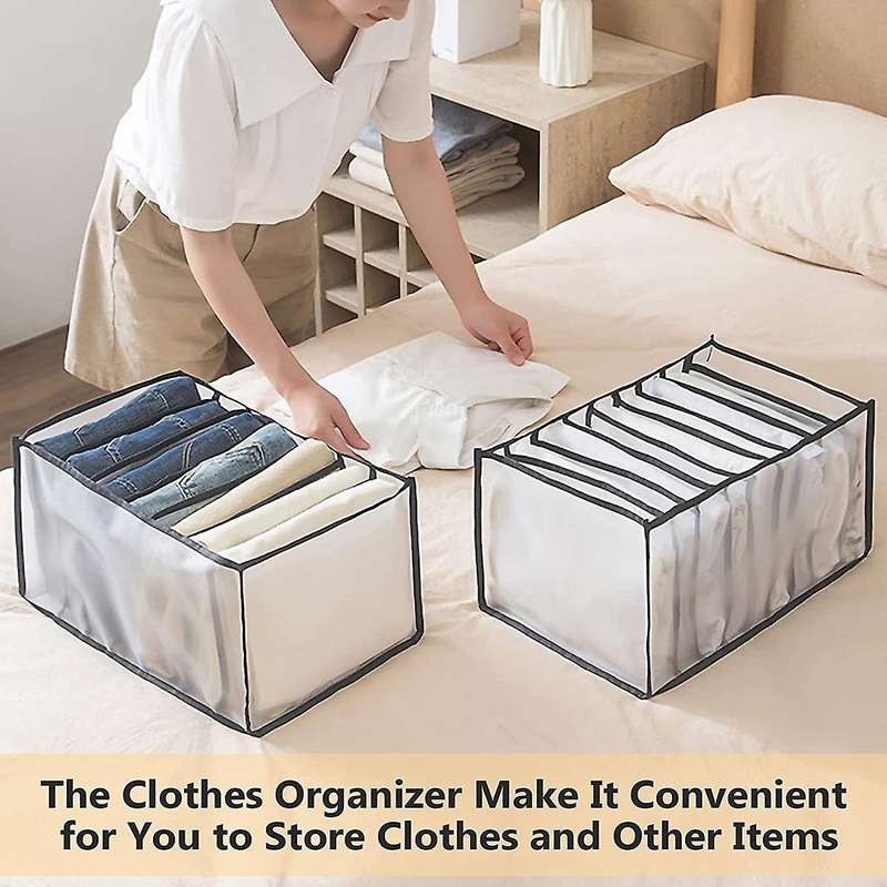 2 Pcs Washable Clothes Organizer for Folded Clothes,clothes Storage