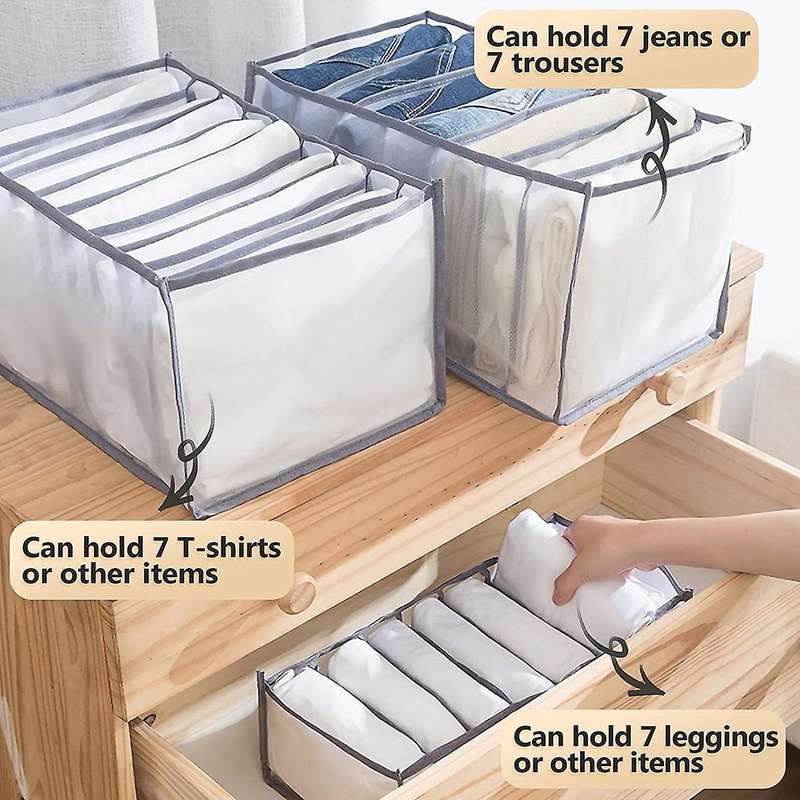 2 Pcs Washable Clothes Organizer for Folded Clothes,clothes Storage