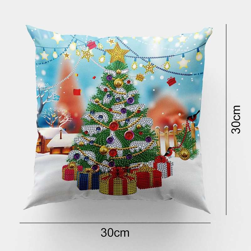 30x30cm Diy Diamond Christmas Pillowcase Decoration Christmas Tree