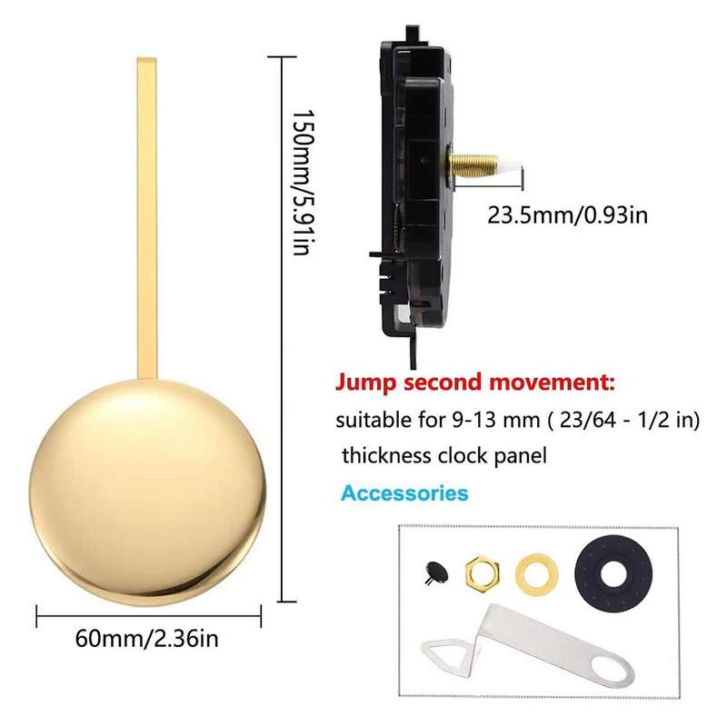 Diy Pendulum Clock Movement with 4pairs Hands for Quartz Clock Repair