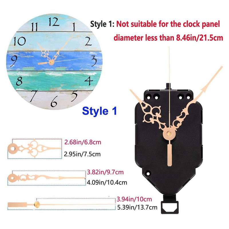Diy Pendulum Clock Movement with 4pairs Hands for Quartz Clock Repair