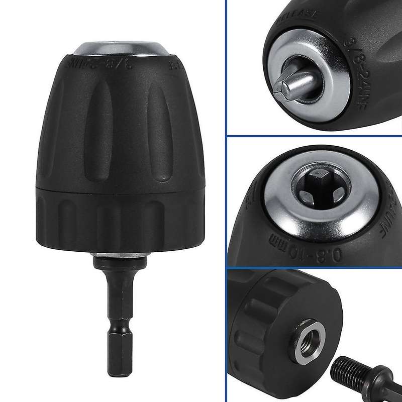0.8-10mm Keyless Drill Chuck with Sds-plus Shank 1/4 Inch Hex