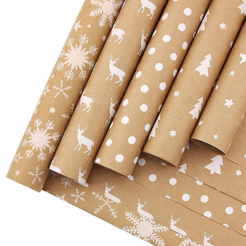 For Christmas Birthday Party Wrapping Paper Set Of 5 Gift Wrap Papers