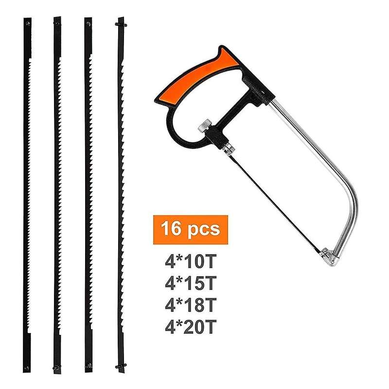 16 Pcs Scroll Saw Blades 10/15/18/24 Teeth 127 Mm Replacement Scroll