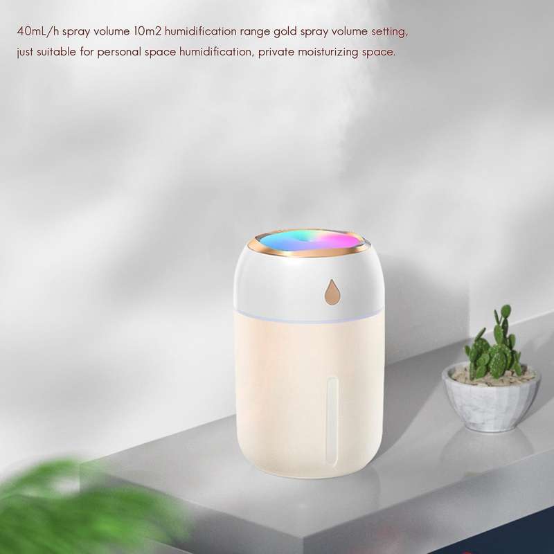 330ml Mini Portable Air Humidifier Usb Mist Maker for Home Gray
