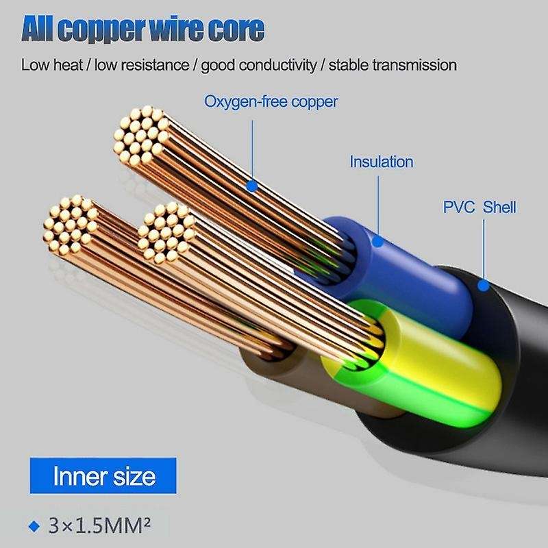 Y Type Splitter Power Cord ,iec320 C14 Plug 3-prong Male Power Cable