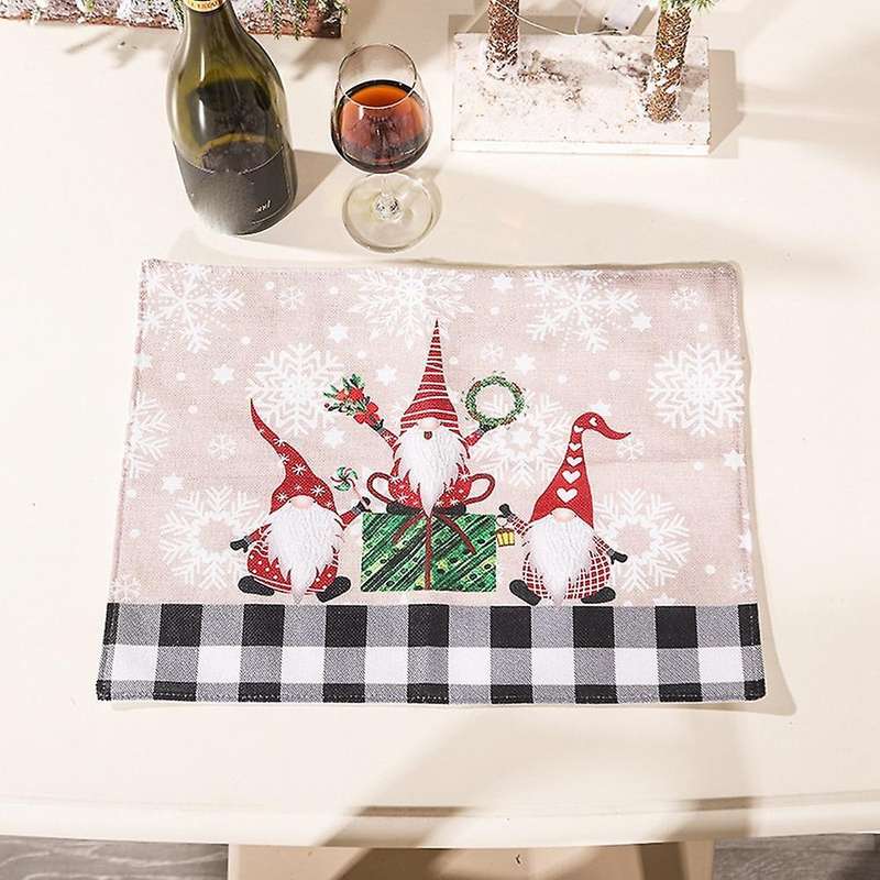 Christmas Decoration Creative Lovely Forest Man Dining Table Mat ,b