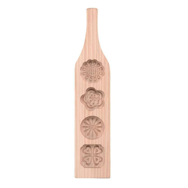 Wooden Moon Cake Mold for Making Mung Bean Cake Mold Cake Decors(b)
