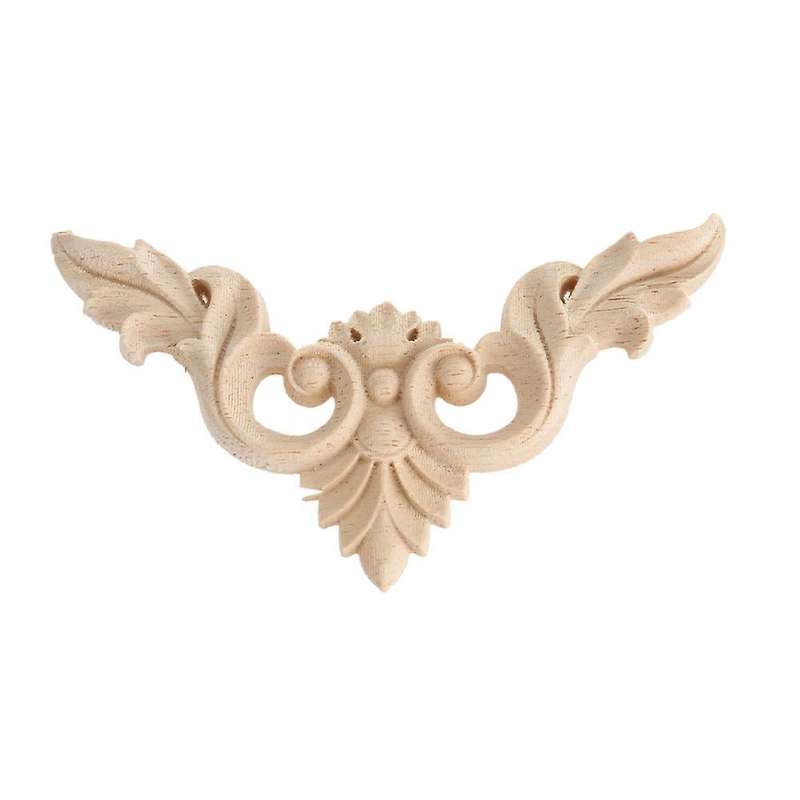 4pcs 8 X 8cm Wood Carved Corner Onlay Unpainted Applique